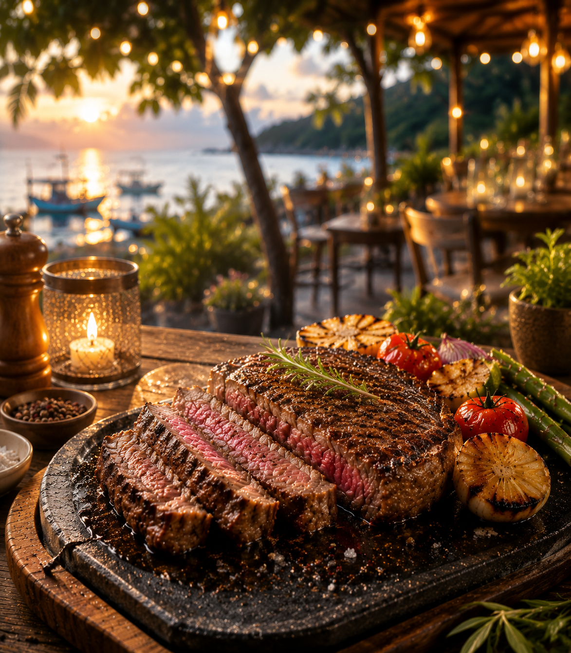 Lửa than, gió biển và một miếng steak làm nên buổi tối đáng nhớ